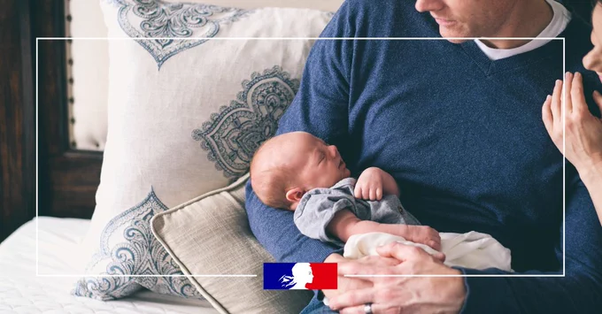 Photo d'un couple (homme femme) avec un enfant
