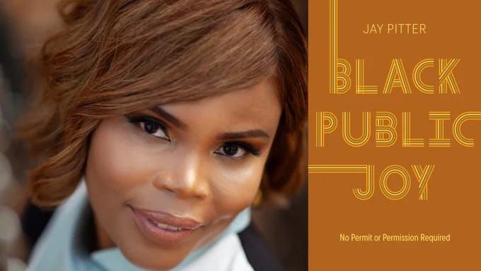 Jay Pitter and the book cover of Black Public Joy