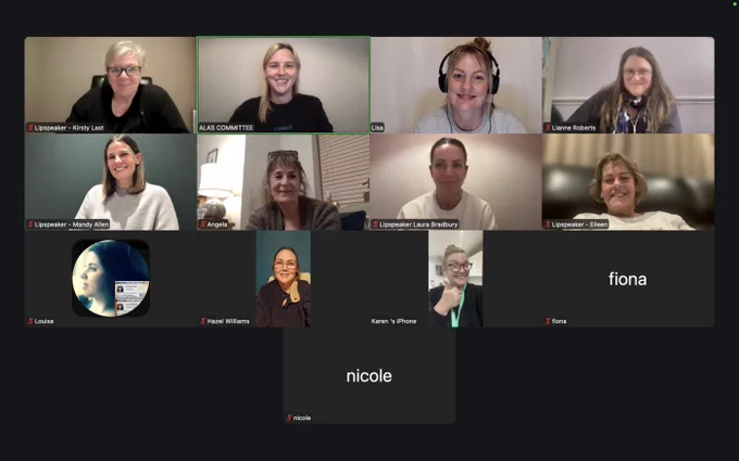 A screenshot from a zoom meeting. There are 13 visible participants.