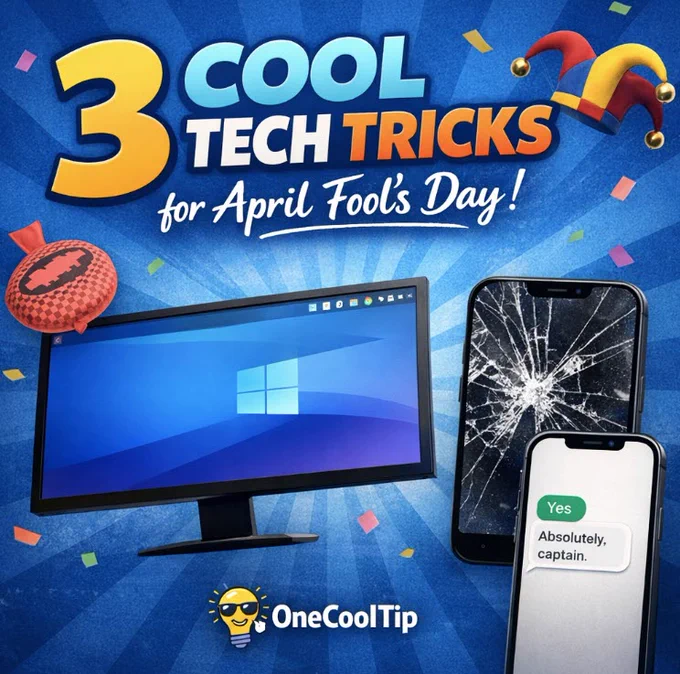🃏 Happy April Fool’s Day: Try These 3 Harmless Tech Tricks That Fool Anyone Fast 

😂 Want a harmless April Fools prank? These tricks are fast, safe, and hilarious. 

#AprilFools #TechTips #ComputerTricks #iPhoneTips #Windows11 #FunWithTech  
@GoogleAI #TechTips #OneCoolTip @onecooltip

https://www.onecooltip.com/2026/04/happy-april-fools-day-try-these-3.html
