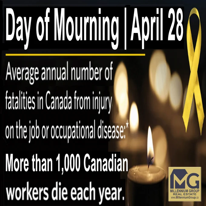 It is hard to believe that in this day and age and technology more than 1,000 workers die each year on the job; and that's just in Canada. At 11 AM today, reflect for a minute in silence on those who didn't make it back home to their families at the end of their working day and be thankful you did ✝️

#DayOfMourning
#KendraCutroneBroker #TonyCutroneRealtor #MillenniumGroupRealEstate #FREEHomeEvaluation #FREEHomeStaging #FixAndFlipExpert #WeSellForMore #TonySellsGTA #KendraCutroneSRES #RealEstateInvestmentExperts #SeniorsRealEstateSpecialist #BestRealtorVaughan #BestRealtorNewmarket #BestRealtorRichmondHill #BestRealtorToronto #BestRealtorYorkRegion #BestRealtorAurora #BestRealtorMaple #DownsizingRealtor #DownsizeExpert #LikeForLike #MillenniumGroupRealtor #MillenniumGroup