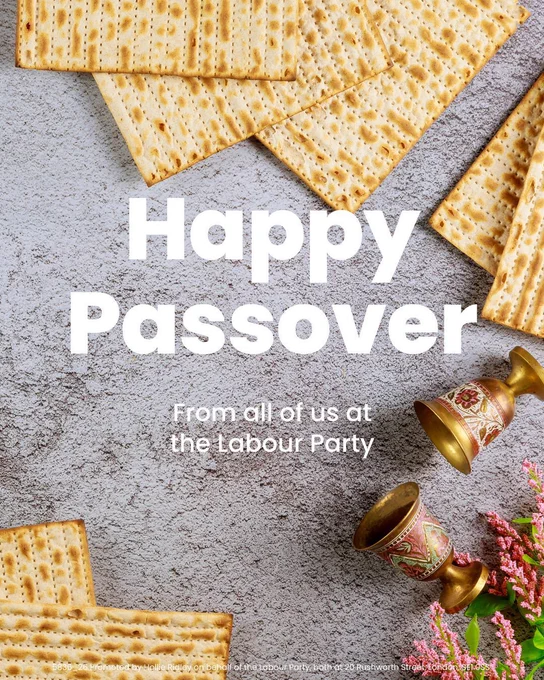 Happy Passover, from all of us at the Labour Party.