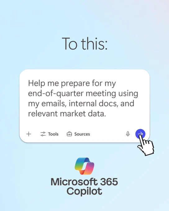 Text reads "To this:" above a Copilot prompt.