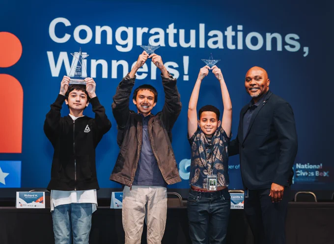 HCS students compete in Regional Civics Bee and Eagle's Landing Middle student Richard Himmelsbach takes 3rd place.