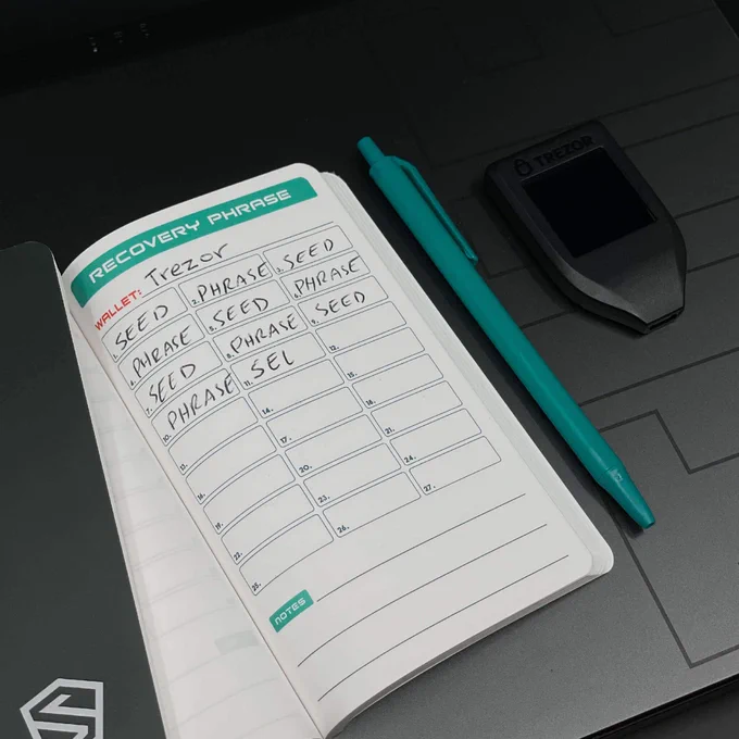 Stonebook recovery phrase page
