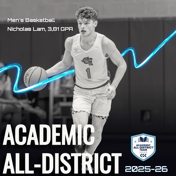 Congratulations to our six basketball bearcats who were named Academic All-District by the College Sports Communicators: Lola Idir, Isabella Kostyal-Larrier, D'Andre McRae, Jack Gordon, Peter Douvres, and Nicholas Lam.