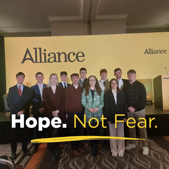 Matthew with members of Alliance Youth NI