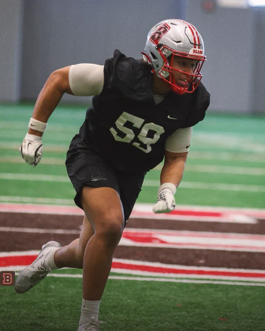 Brown football players work out at spring practice