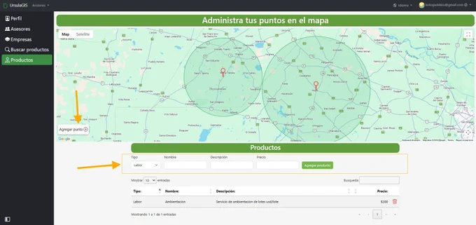 Consultar productos o servicios por proveedor, tipo o ubicacion