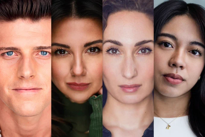 A photo showing four performers' headshots 