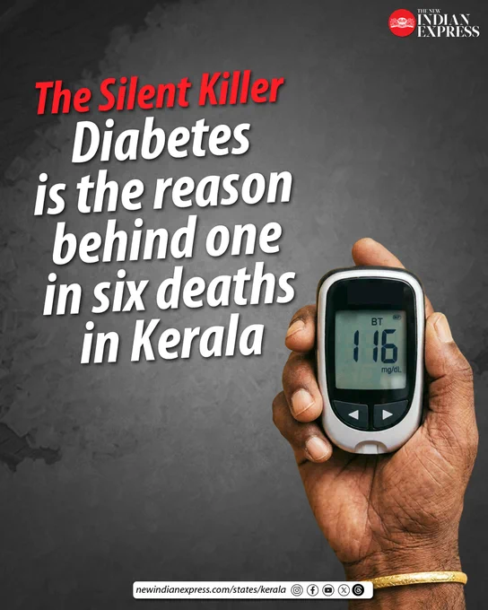 Diabetes-related deaths in the state are rising at an alarming rate, with the disease responsible for nearly one in six (16.36%) medically certified deaths in 2024, compared to one in ten a decade ago.

Often described as a “silent killer”, diabetes is increasingly linked to fatal complications such as kidney failure, heart disease, and stroke, according to the Medical Certification of Cause of Death (MCCD) 2024 report published recently.
