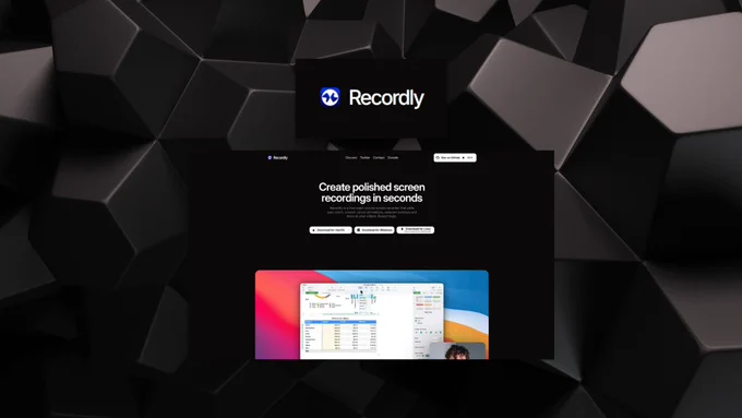 Recordly - is a free open-source screen recorder that adds auto-zoom, smooth cursor animations, webcam overlays and more to your videos.

Recordly - Open-source app for incredible screen recordings.

🔗: https://recordly.dev/

#Recordly #OpenSource #ScreenRecorder #Free 