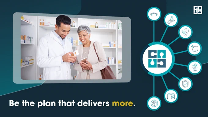 Image of doctor holding medicine and adult woman