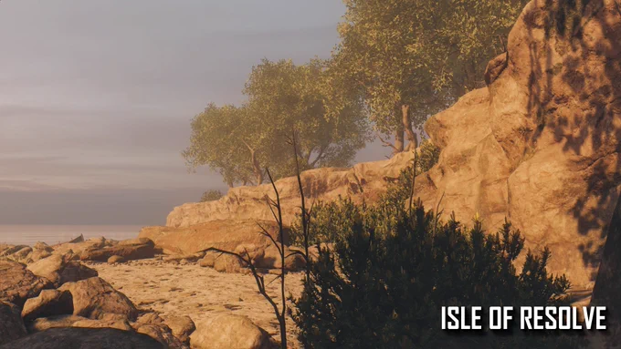 A Cove & smaller beach featured in 'Isle of Resolve'