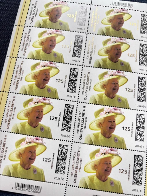 Special stamps with the picture of the late Queen Elizabeth II.