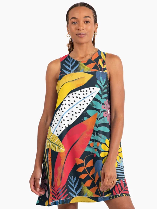 Abstract Bloom Garden / A-Line Dress

Perfect for lovers of modern art, botanical designs, and expressive color palettes, this piece adds a fresh, energetic touch to any surface. Whether on apparel, prints, or everyday items, it radiates warmth, creativity, and a timeless artistic charm.