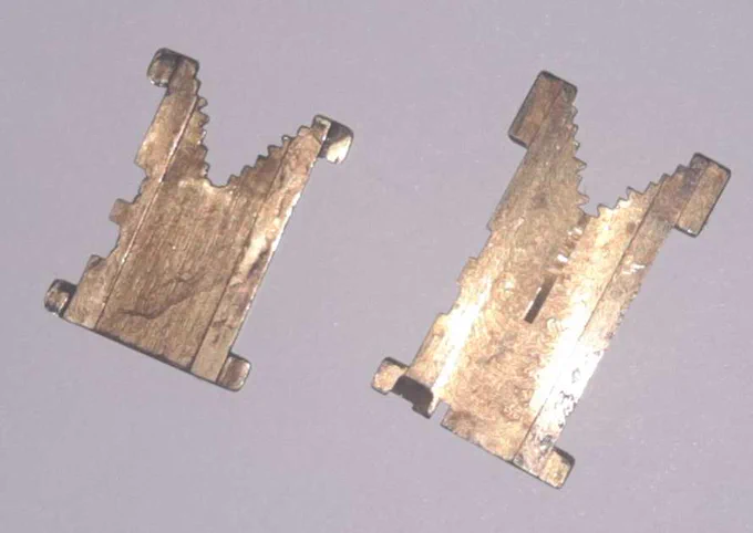 Linograph mat left; Linotype right