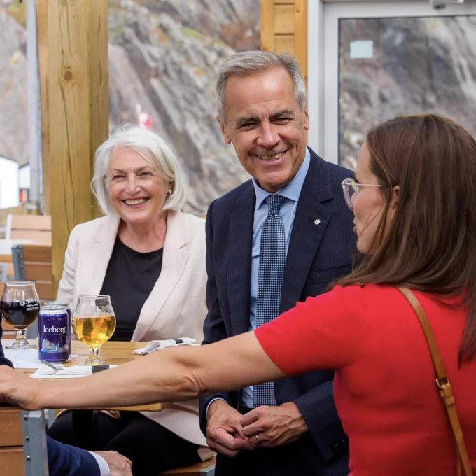 Prime Minister Carney visits a brewery in St. John's, Newfoundland and Labrador.