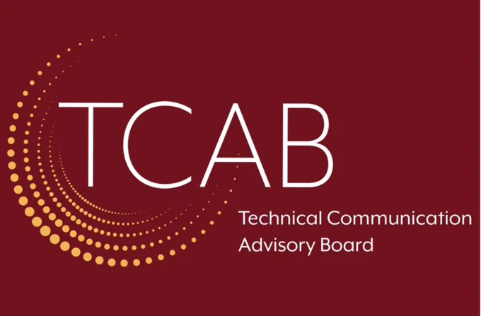 image of text that says TCAB Technical Communication Advisory Board