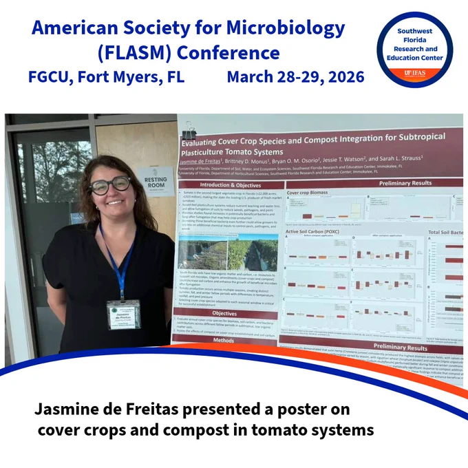 Soil Microbiology Lab Team Showcases Research at Florida branch meeting for the American Society for Microbiology.