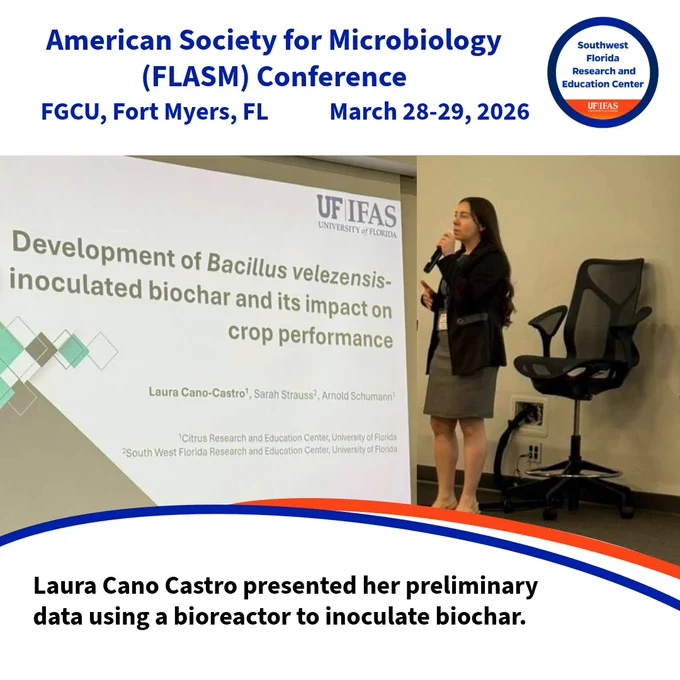 Soil Microbiology Lab Team Showcases Research at Florida branch meeting for the American Society for Microbiology.