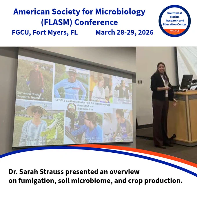 Soil Microbiology Lab Team Showcases Research at Florida branch meeting for the American Society for Microbiology.