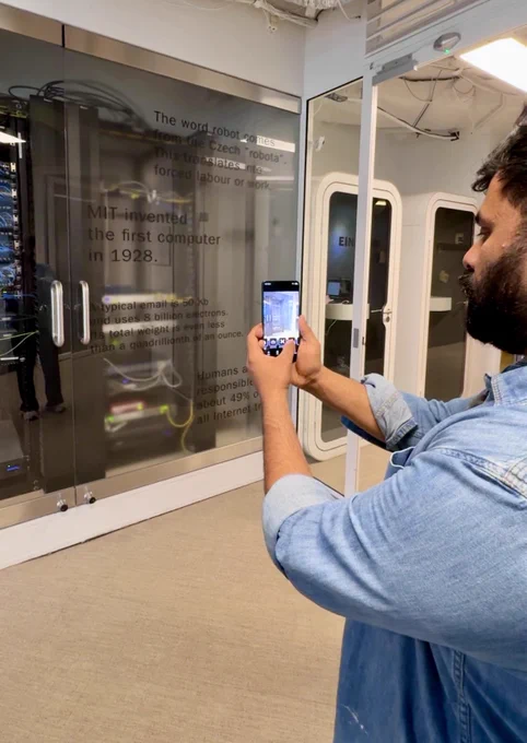 The Envision app scanning and accurately reading a wall of text entirely offline