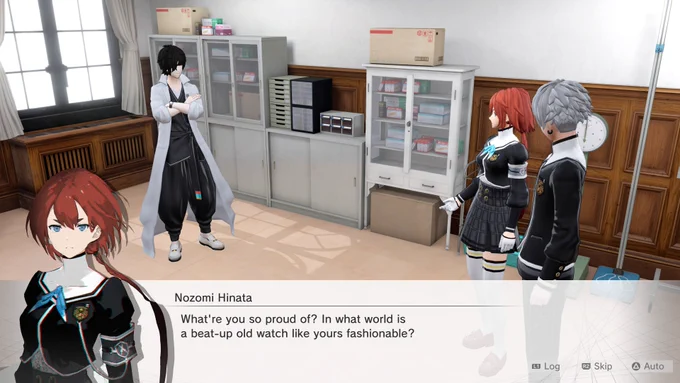 Monark.
Nozomi Hinata deriding the infirmary doctor over wearing an old watch.