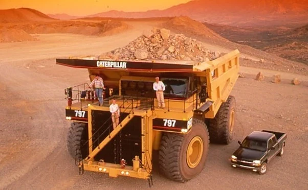 How do the really giant vehicles (like pit mine trucks) that are obviously too large for road transport, get to the location where they are used? Answer by Christopher Pellerito