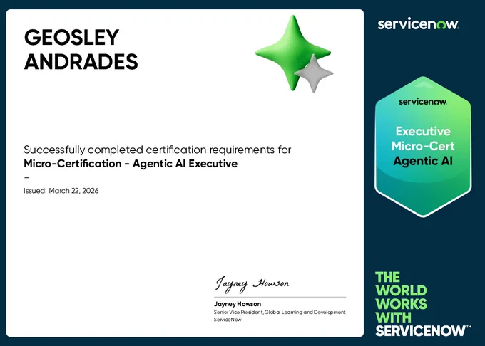 ServiceNow - Agentic AI Executive Certificate