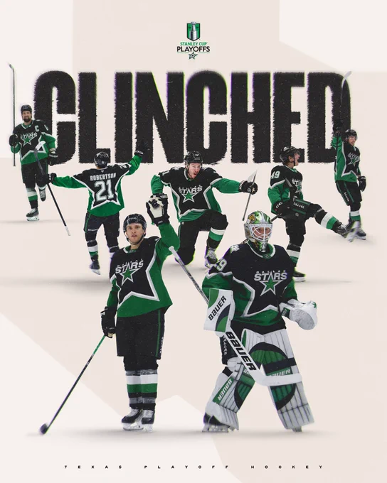Clinched graphic for the Stanley Cup Playoffs