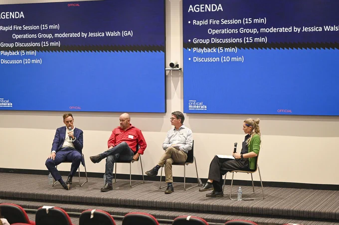📷 Geoscience Australia Critical Minerals R&D Hub Lead Michael S. joining for a panel discussion