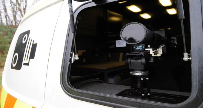 Image shows camera from back of van