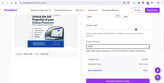 PicAdjust - image optimization