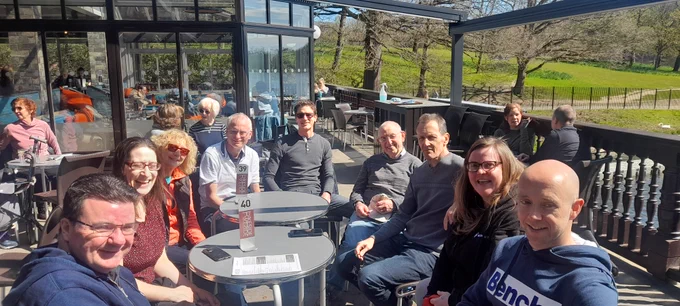 Business owners on the CRS Editorial Leeds netwalk at Roundhay Park. 