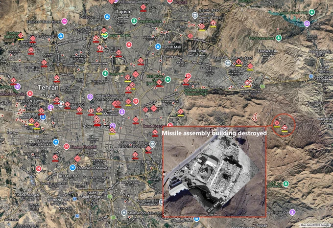 Tehran as of 23rd March 2026