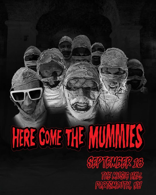 Funk band Here Come The Mummies comes to The Music Hall in Portsmouth, NH on September 18.