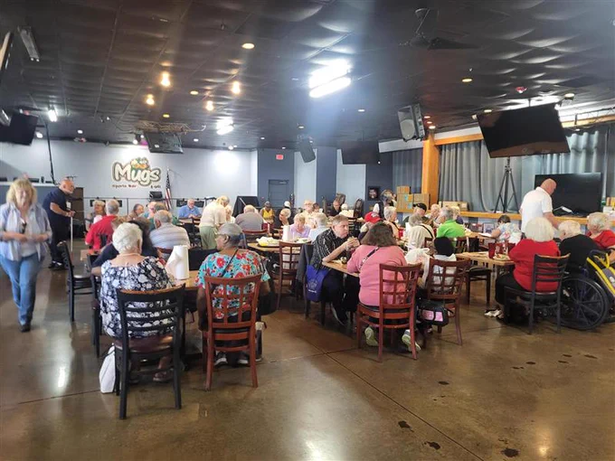 More than 50 Pinellas ACB members filled the back room at the restaurant!!! 