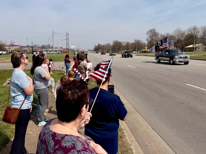 Funeral procession for SSG Benjamin Pennington