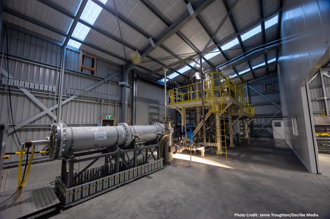 PyroGenesis’ steam plasma arc (SPARC™) hazardous refrigerant destruction system, shown at the opening of New Zealand’s National Refrigerant Destruction Facility. 