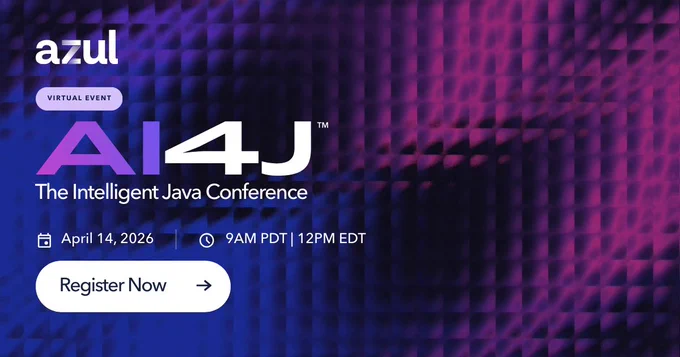 Join the virtual AI4J - The Intelligent Java Conference on April 14th.