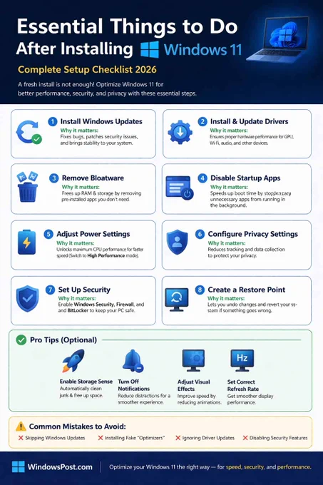 The first 10 things to do with your new Windows 11 PC to fast and secure in 2026 