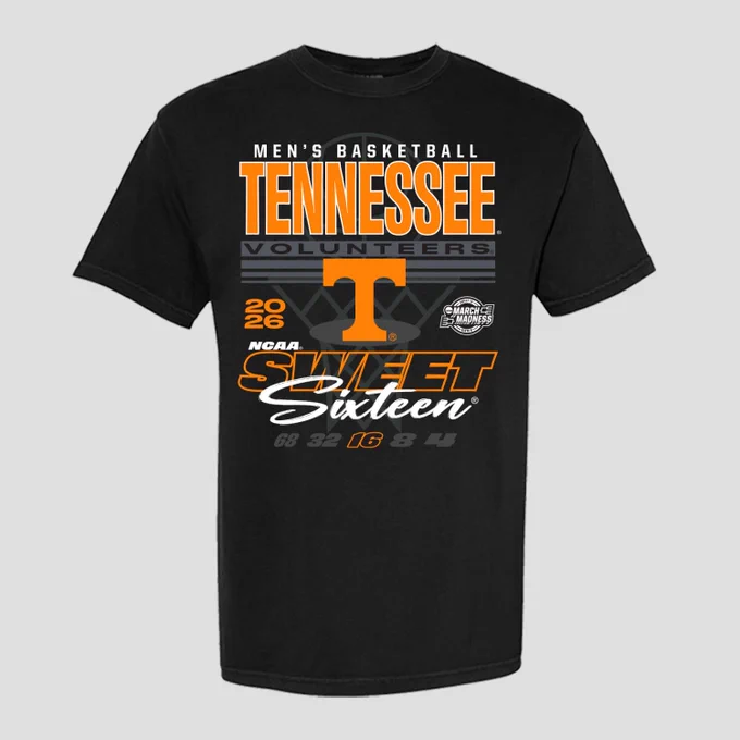 A black Tennessee sweet 16 tee.