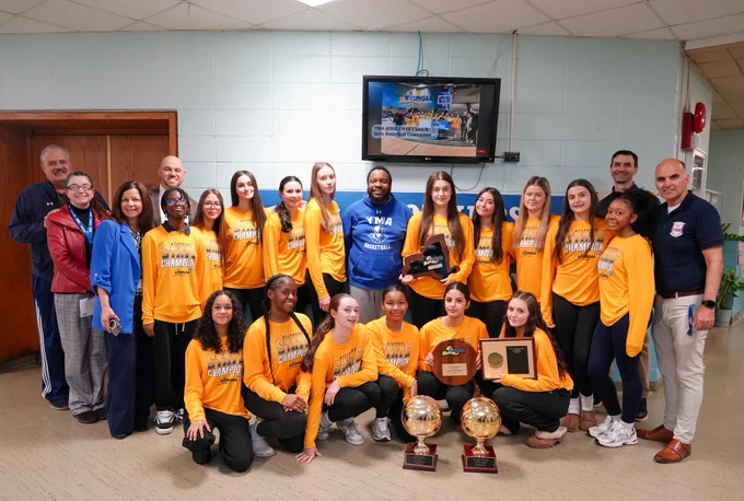 The YMA Girls Varsity Basketball Team is the first girls team in Yonkers history to bring home a New York State title!
