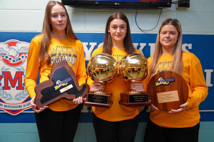 The YMA Girls Varsity Basketball Team is the first girls team in Yonkers history to bring home a New York State title!