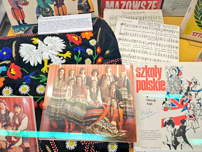 Polish historic items in a case