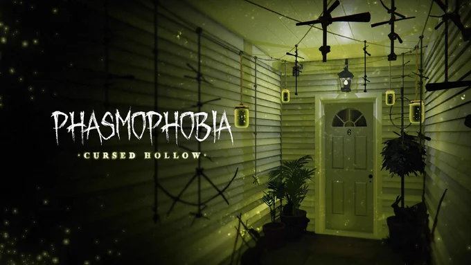 Key art for Cursed Hollow, an in-game event for Phasmophobia.