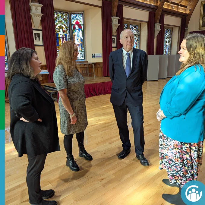 Image of Accounts Commission members and council Chief Executive Maggie Sandison during the visit to Shetland Islands Council.