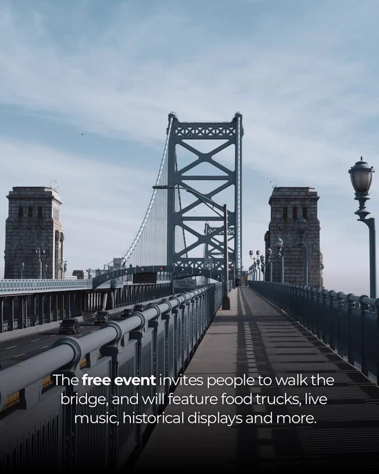 Benjamin Franklin Bridge in Philadelphia.