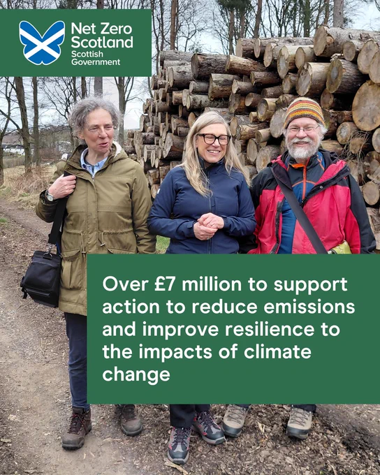 Climate Action Secretary Gillian Martin with members of Angus Climate Action Hub